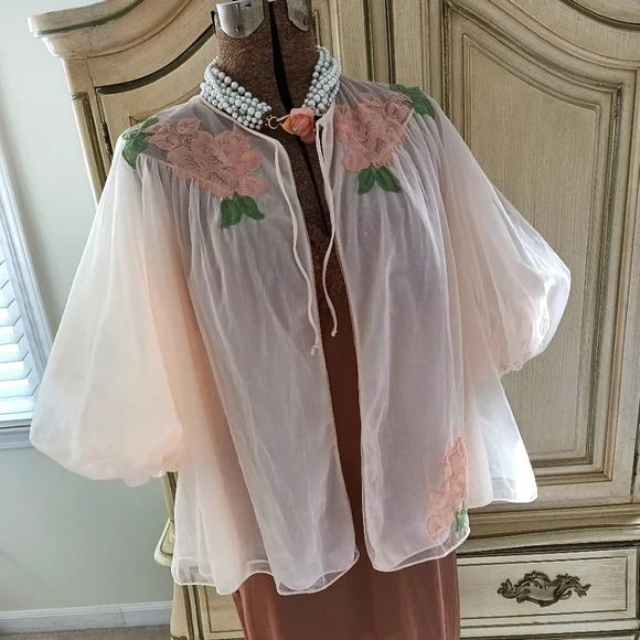 Vintage bed coat Van Raalte - Picture 6 of 16